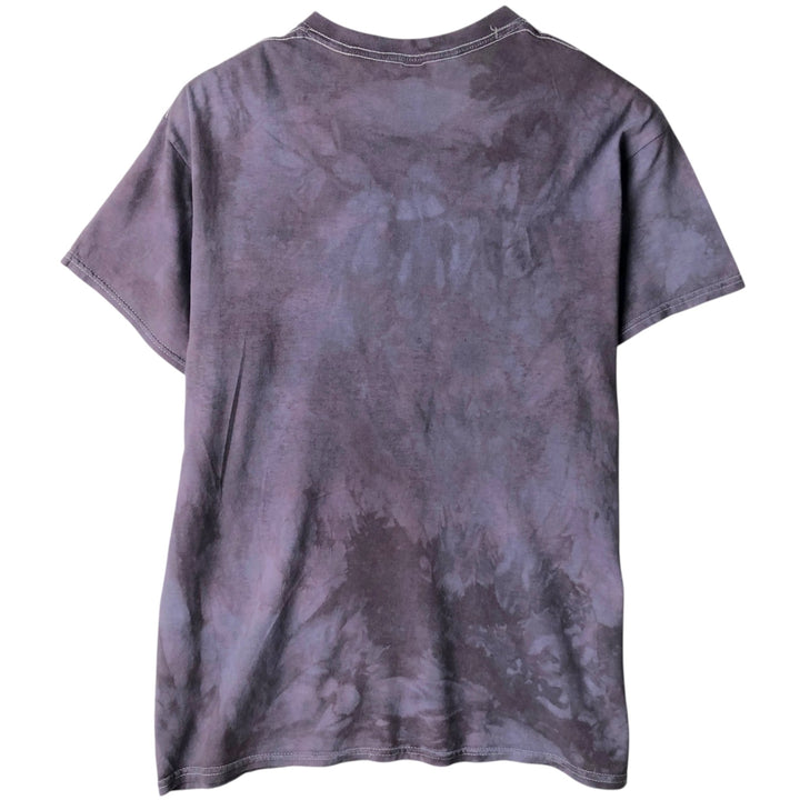 Gildan Gorillaz Tie-Dye Pattern Band T-Shirt (Men's Size L) cotton purple type Vintage Second Hand