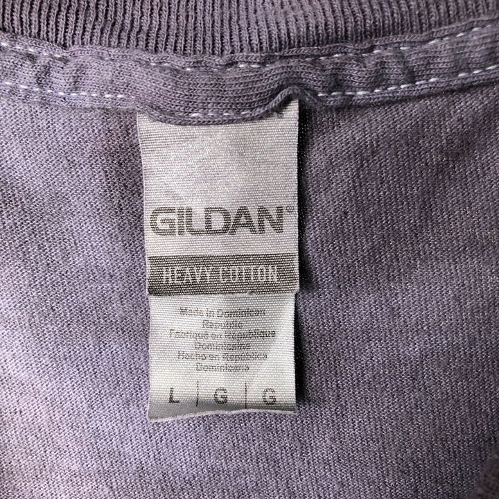 Gildan Gorillaz Tie-Dye Pattern Band T-Shirt (Men's Size L) cotton purple type Vintage Second Hand