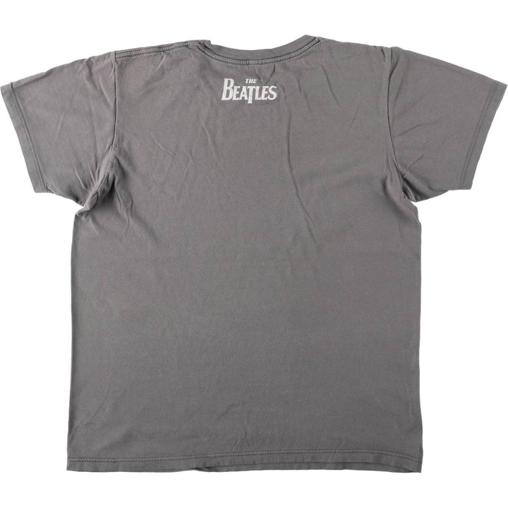 THE BEATLES Band T-shirt, Men's M size unclear gray type Vintage Second Hand