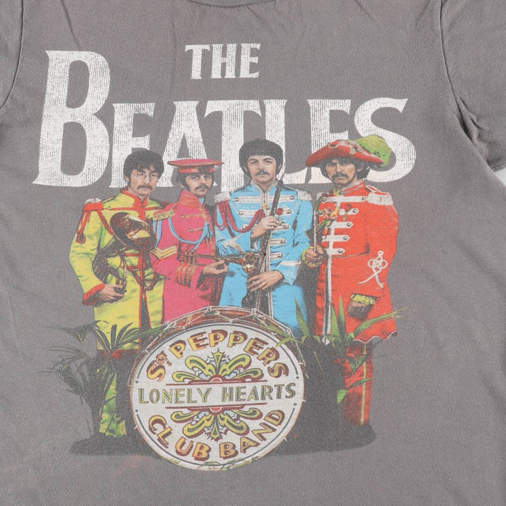 THE BEATLES Band T-shirt, Men's M size unclear gray type Vintage Second Hand