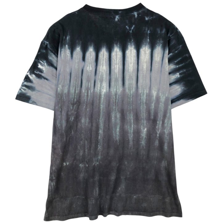 Liquid Blue Slayer Tie-Dye Pattern Band T-Shirt (Men's XXL equivalent) cotton black type Vintage Second Hand