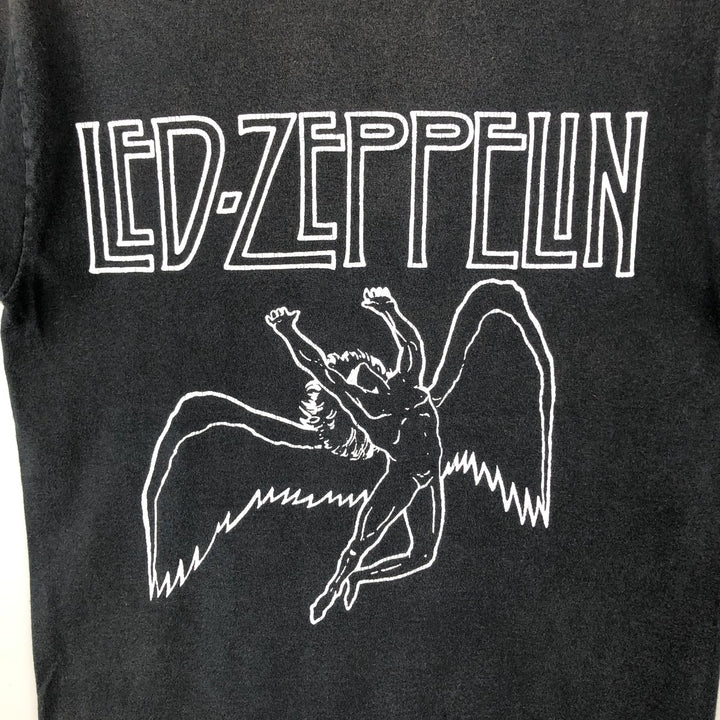 Hanes LED ZEPPELIN Band T-Shirt (Men's Size S) cotton black type Vintage Second Hand