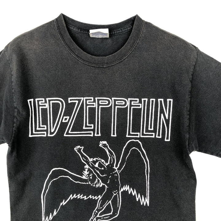Hanes LED ZEPPELIN Band T-Shirt (Men's Size S) cotton black type Vintage Second Hand