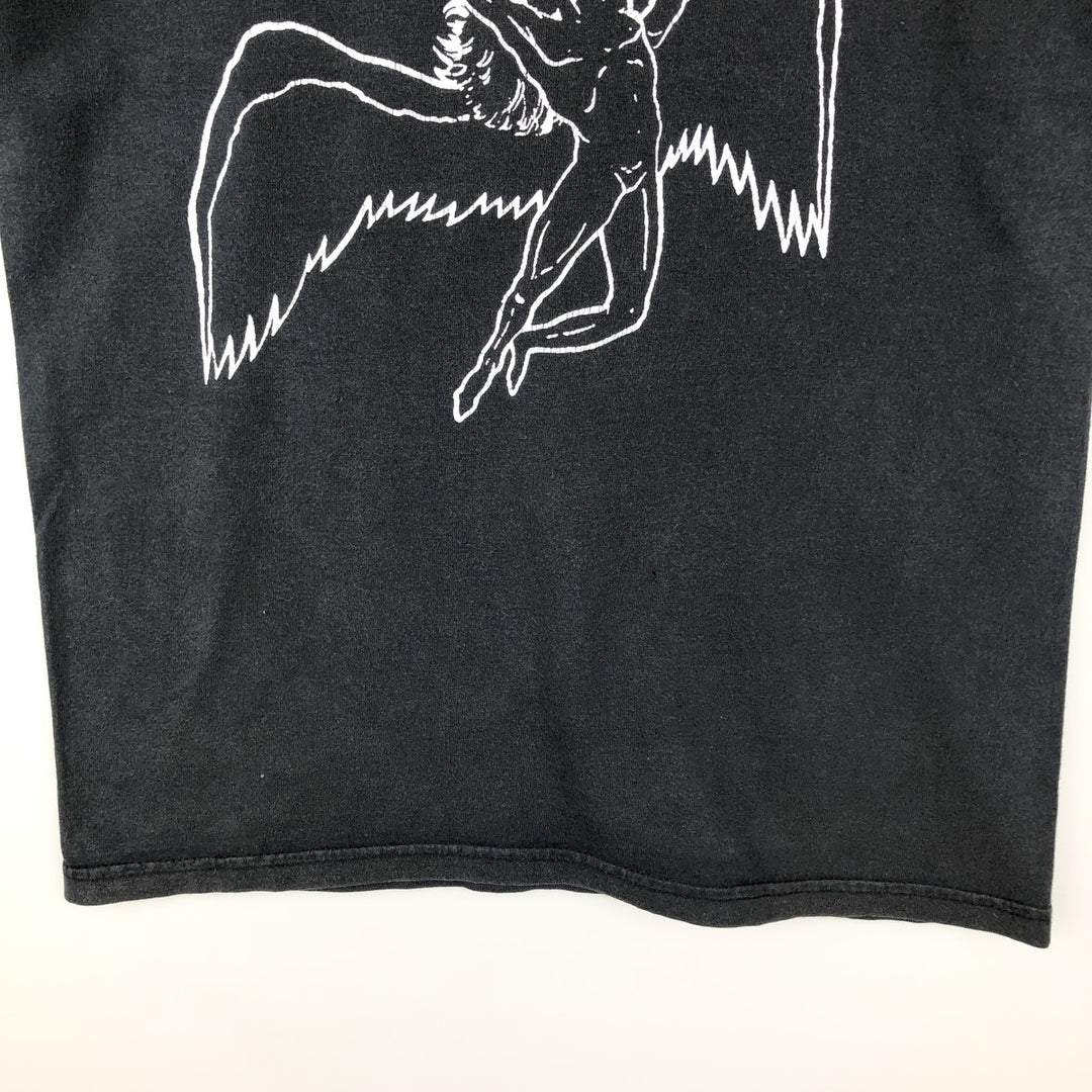Hanes LED ZEPPELIN Band T-Shirt (Men's Size S) cotton black type Vintage Second Hand