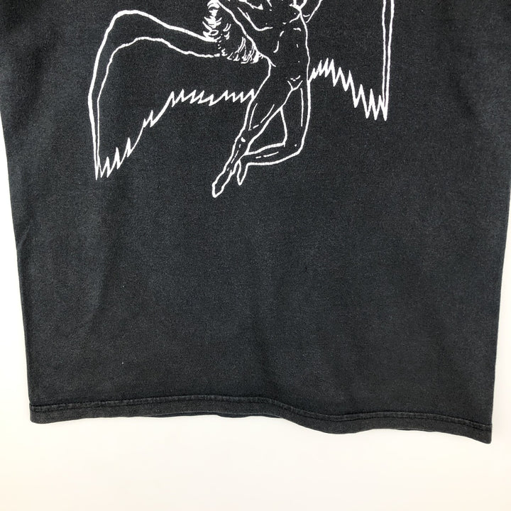 Hanes LED ZEPPELIN Band T-Shirt (Men's Size S) cotton black type Vintage Second Hand