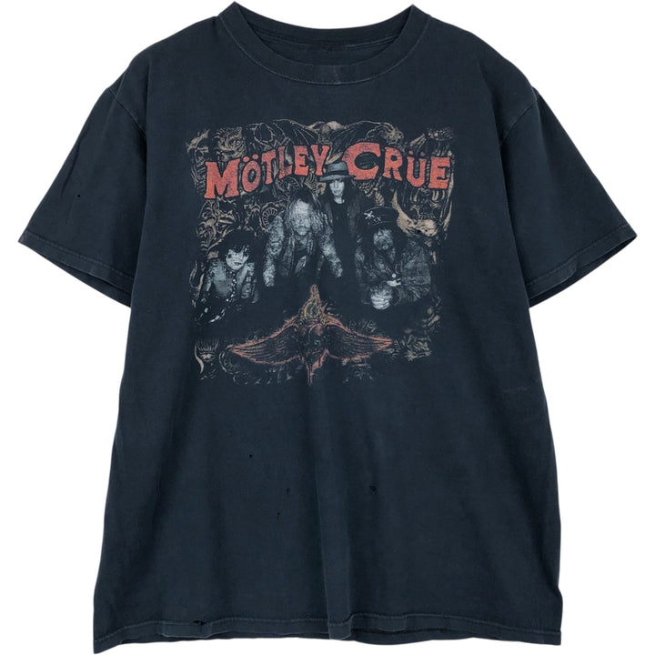 2000'S MOTLEY CRUE band t-shirt, men's size L (approx.) unclear black type Vintage Second Hand