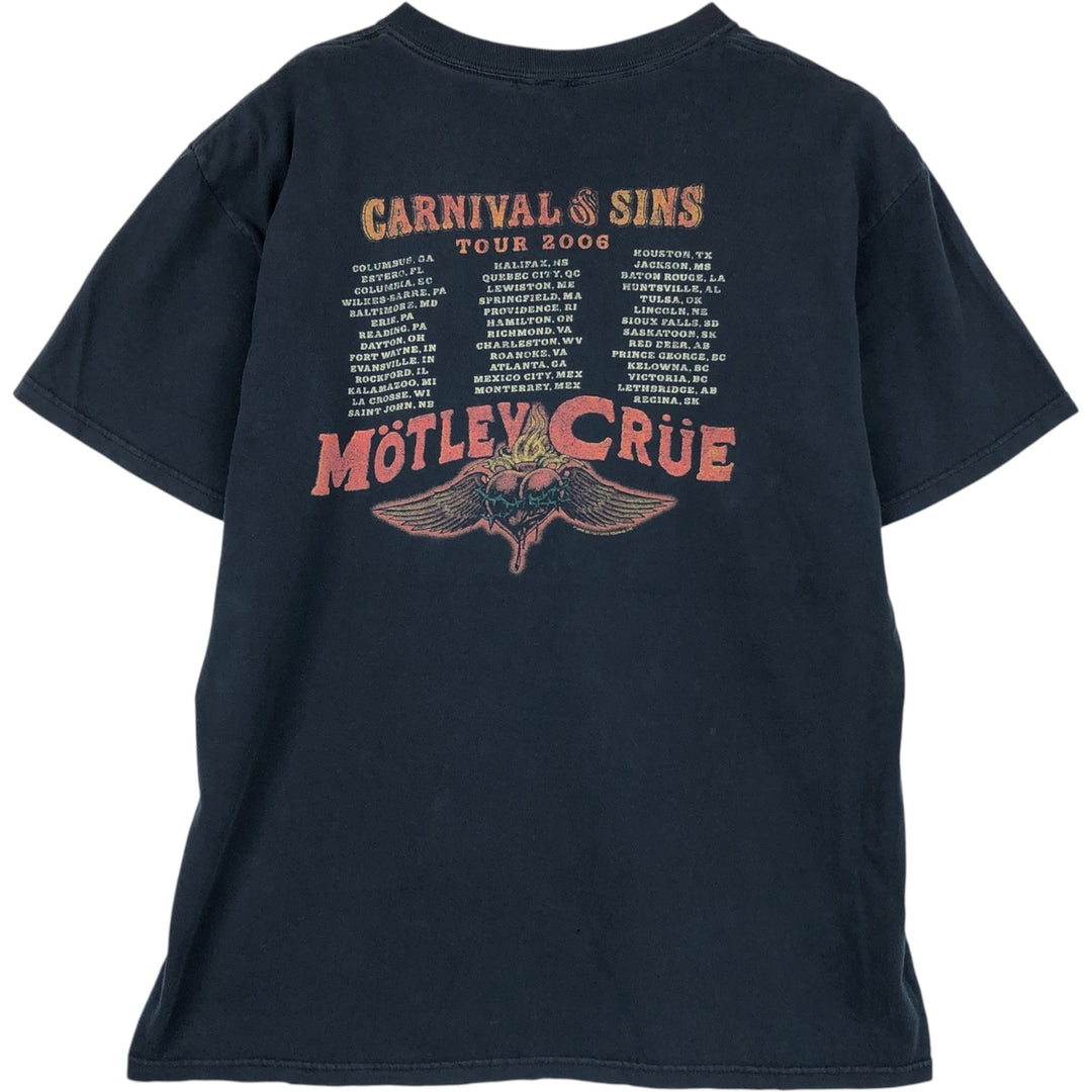 2000'S MOTLEY CRUE band t-shirt, men's size L (approx.) unclear black type Vintage Second Hand