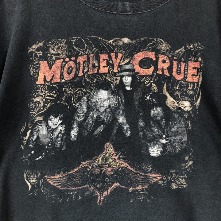 2000'S MOTLEY CRUE band t-shirt, men's size L (approx.) unclear black type Vintage Second Hand