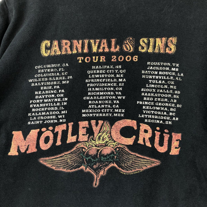 2000'S MOTLEY CRUE band t-shirt, men's size L (approx.) unclear black type Vintage Second Hand