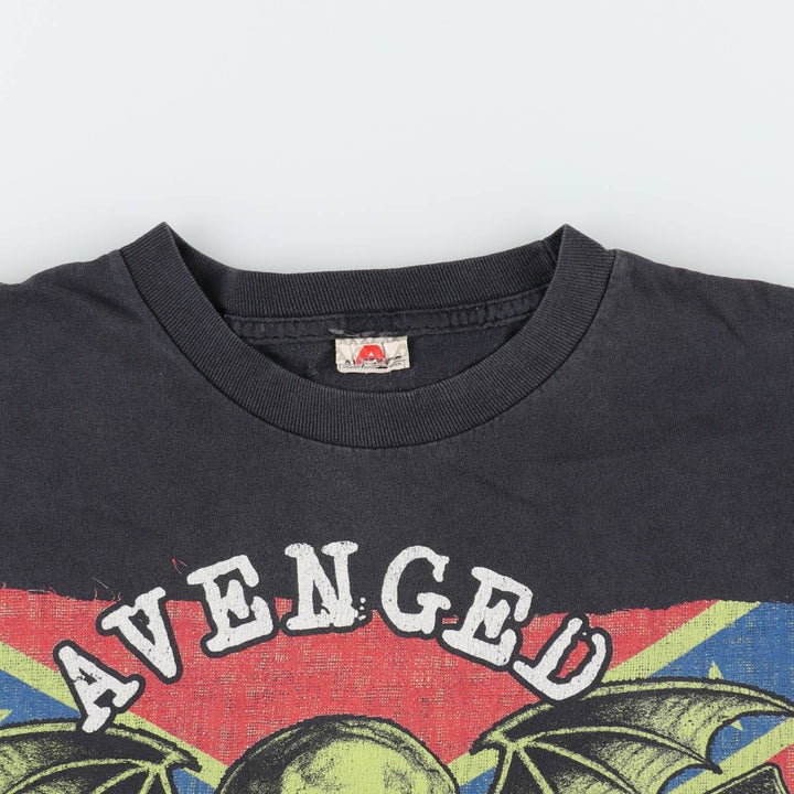 ALSTYLE AVENGED SEVENFOLD Skull Pattern Band T-Shirt (Men's Size M) cotton black type Vintage Second Hand