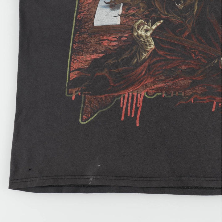 SLAYER Band T-shirt, Men's L size unclear black type Vintage Second Hand