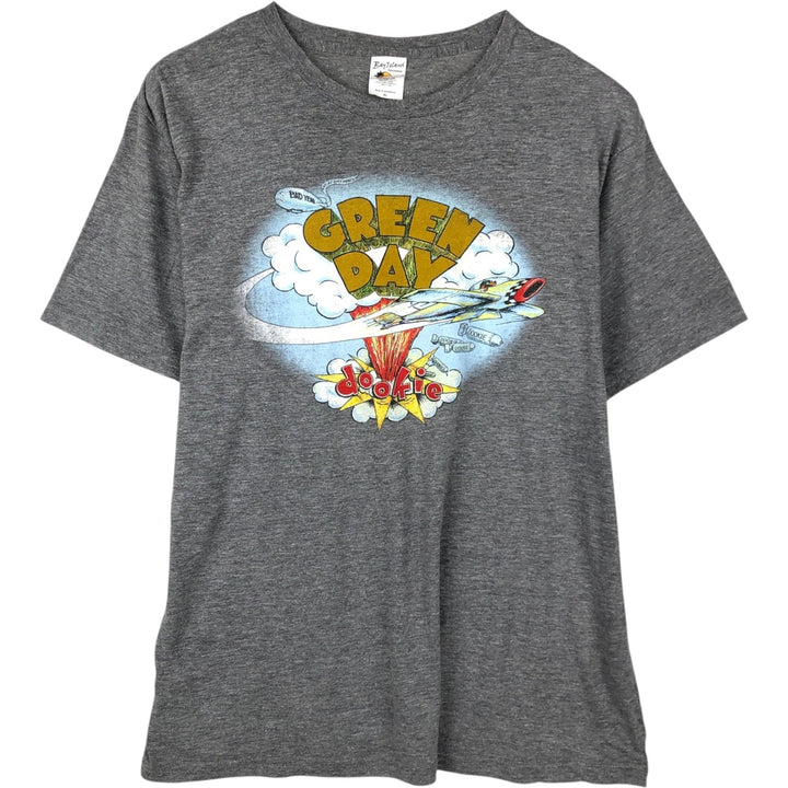 Bay Island Green Day Band T-Shirt (Men's XL equivalent) polyester gray type Vintage Second Hand