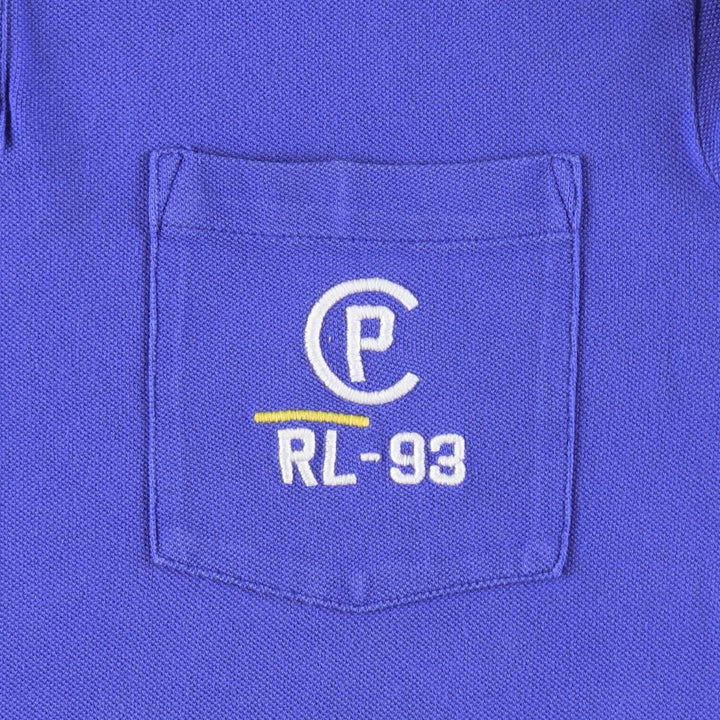 Ralph Lauren POLO RALPH LAUREN CLASSIC FIT short sleeve polo shirt for men size L cotton blue type Vintage Second Hand