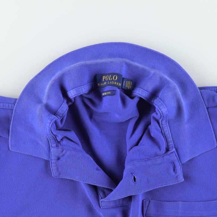 Ralph Lauren POLO RALPH LAUREN CLASSIC FIT short sleeve polo shirt for men size L cotton blue type Vintage Second Hand