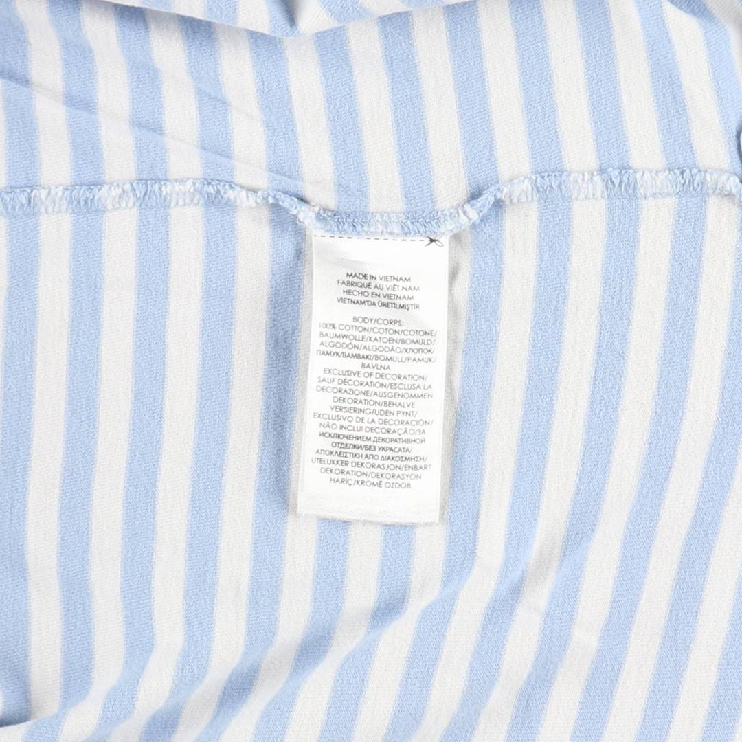 Ralph Lauren POLO RALPH LAUREN CLASSIC FIT short sleeve striped polo shirt men's size L cotton Blue type light blue Vintage Second Hand