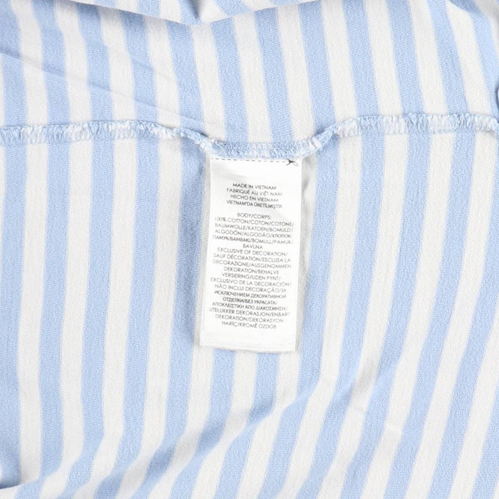 Ralph Lauren POLO RALPH LAUREN CLASSIC FIT short sleeve striped polo shirt men's size L cotton Blue type light blue Vintage Second Hand