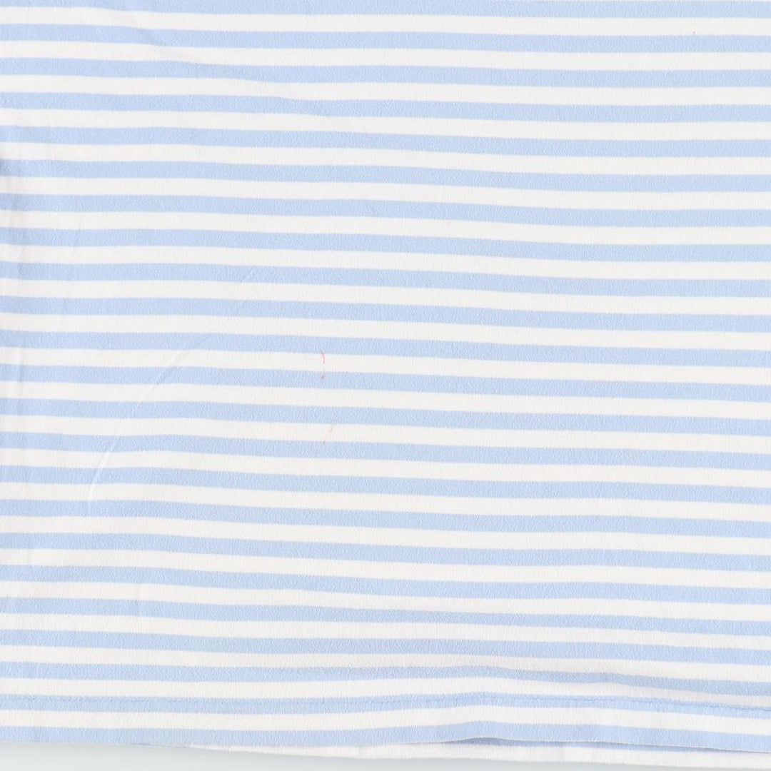 Ralph Lauren POLO RALPH LAUREN CLASSIC FIT short sleeve striped polo shirt men's size L cotton Blue type light blue Vintage Second Hand