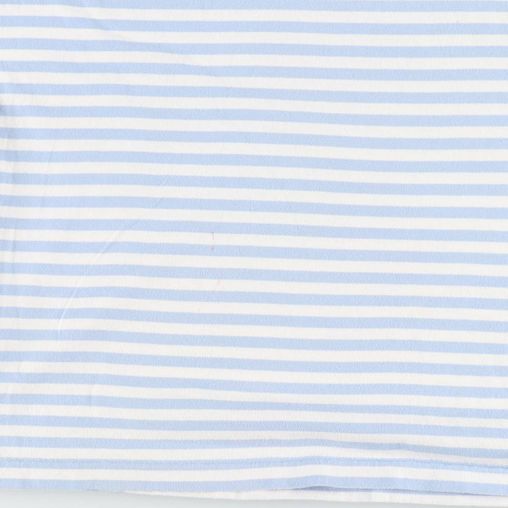 Ralph Lauren POLO RALPH LAUREN CLASSIC FIT short sleeve striped polo shirt men's size L cotton Blue type light blue Vintage Second Hand