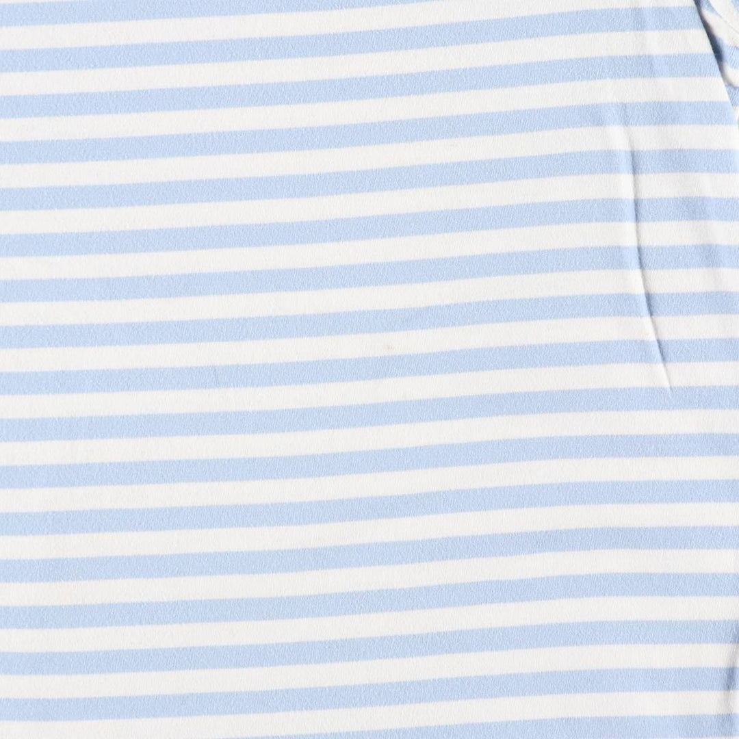 Ralph Lauren POLO RALPH LAUREN CLASSIC FIT short sleeve striped polo shirt men's size L cotton Blue type light blue Vintage Second Hand