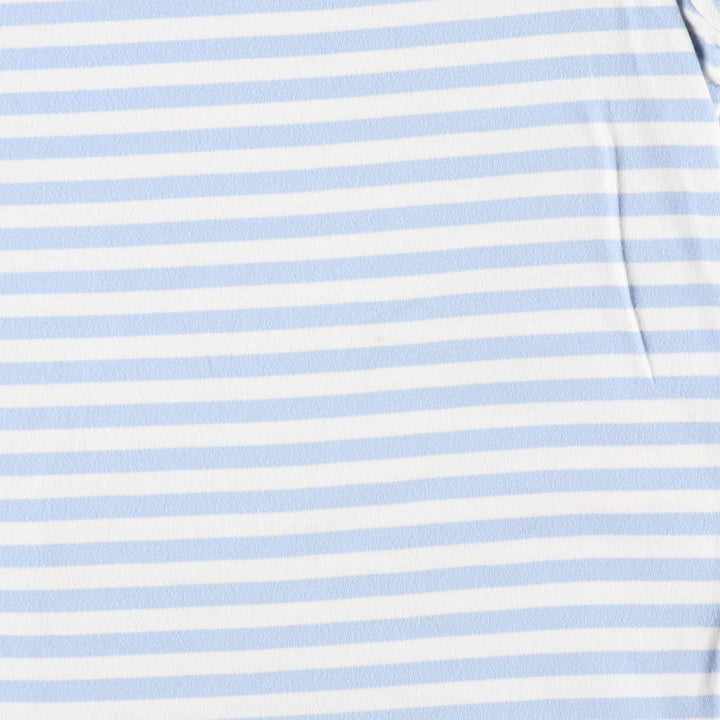 Ralph Lauren POLO RALPH LAUREN CLASSIC FIT short sleeve striped polo shirt men's size L cotton Blue type light blue Vintage Second Hand