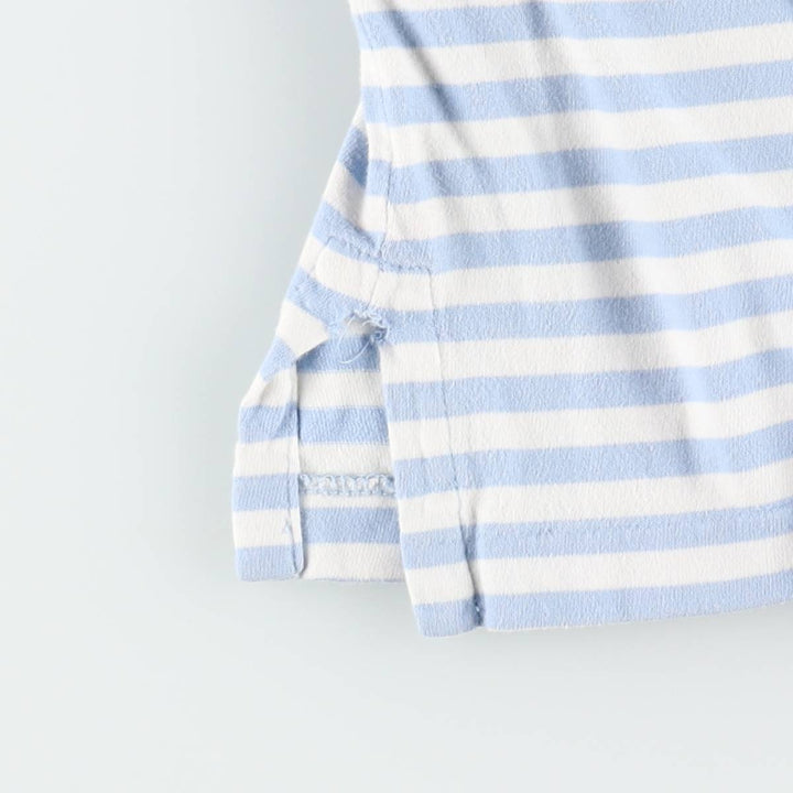 Ralph Lauren POLO RALPH LAUREN CLASSIC FIT short sleeve striped polo shirt men's size L cotton Blue type light blue Vintage Second Hand