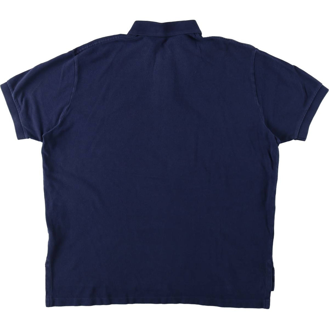 Ralph Lauren POLO RALPH LAUREN short sleeve polo shirt men's XL equivalent cotton navy blue type Vintage Second Hand