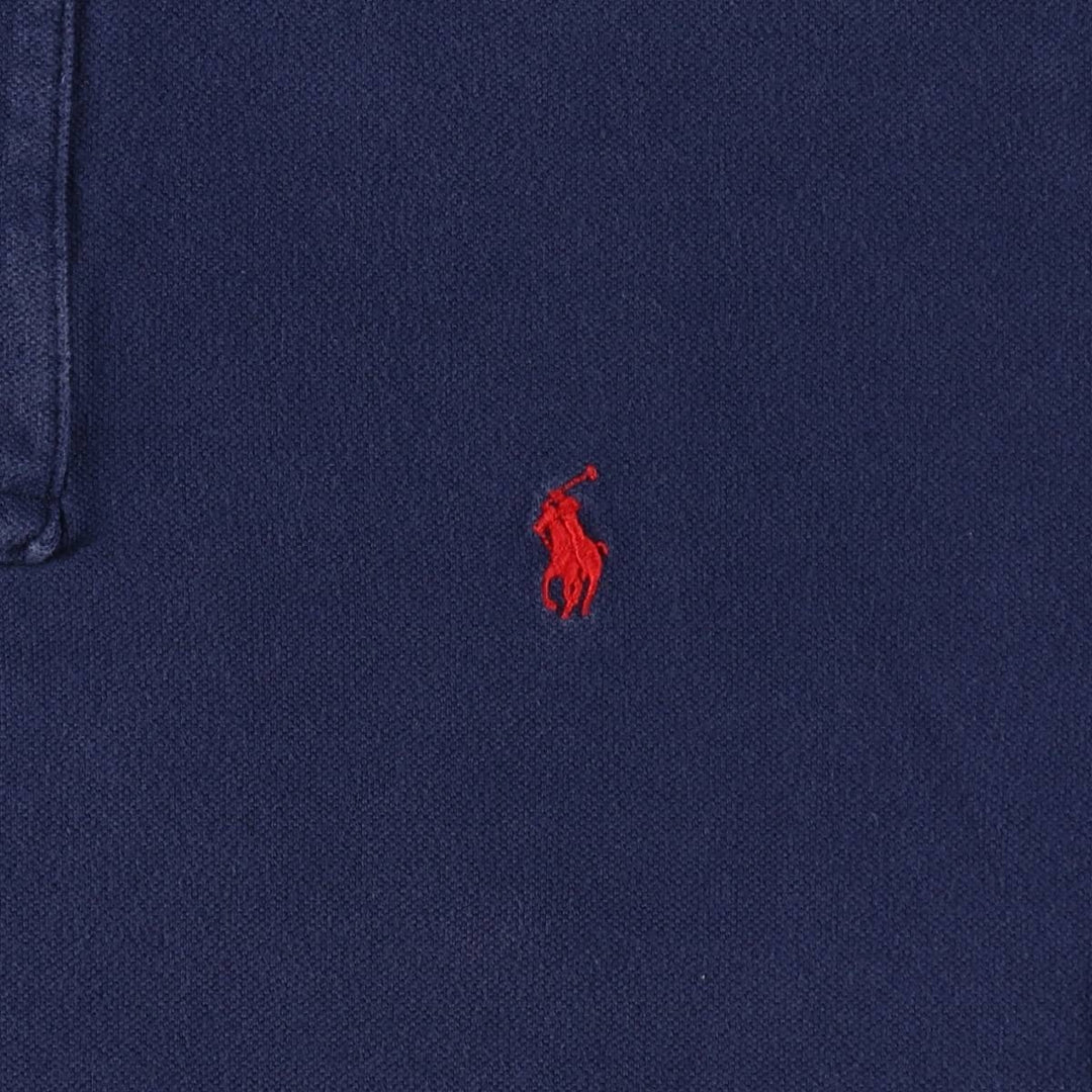 Ralph Lauren POLO RALPH LAUREN short sleeve polo shirt men's XL equivalent cotton navy blue type Vintage Second Hand