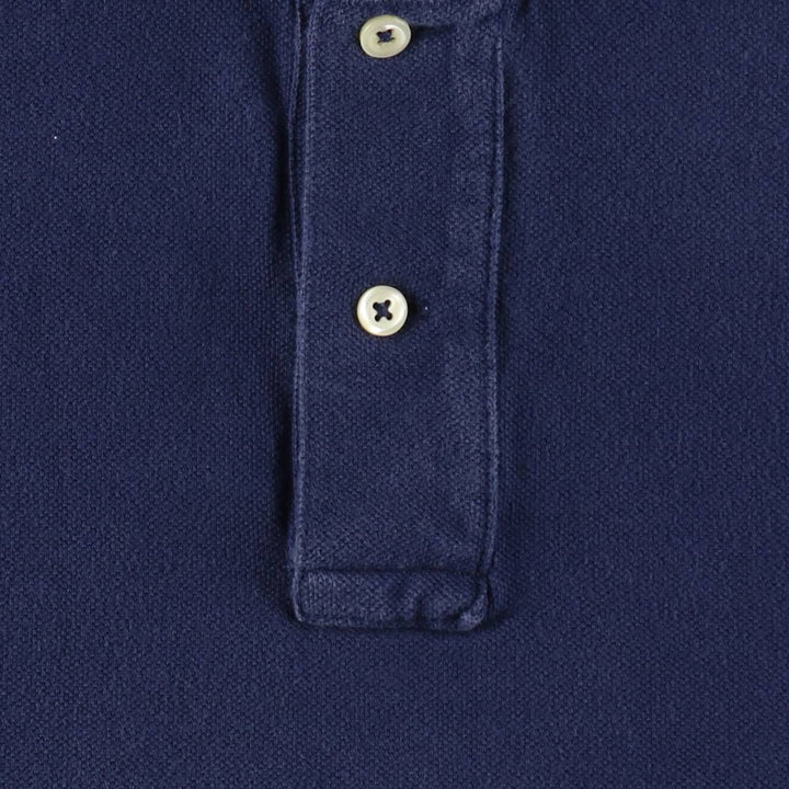 Ralph Lauren POLO RALPH LAUREN short sleeve polo shirt men's XL equivalent cotton navy blue type Vintage Second Hand