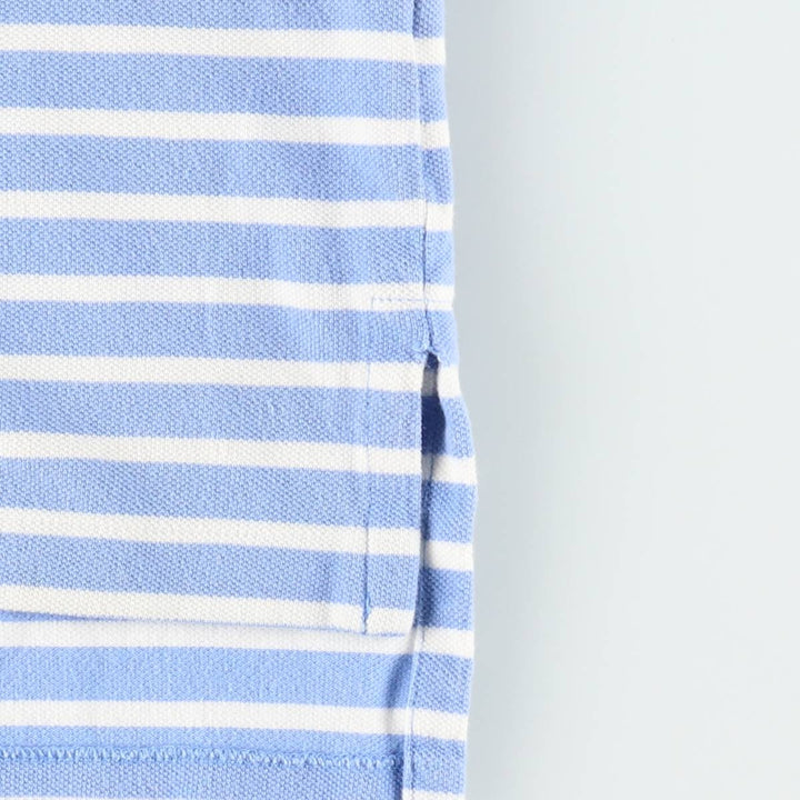 Ralph Lauren POLO RALPH LAUREN Short Sleeve Striped Polo Shirt Men's Size L cotton Blue type light blue Vintage Second Hand