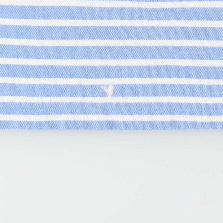 Ralph Lauren POLO RALPH LAUREN Short Sleeve Striped Polo Shirt Men's Size L cotton Blue type light blue Vintage Second Hand
