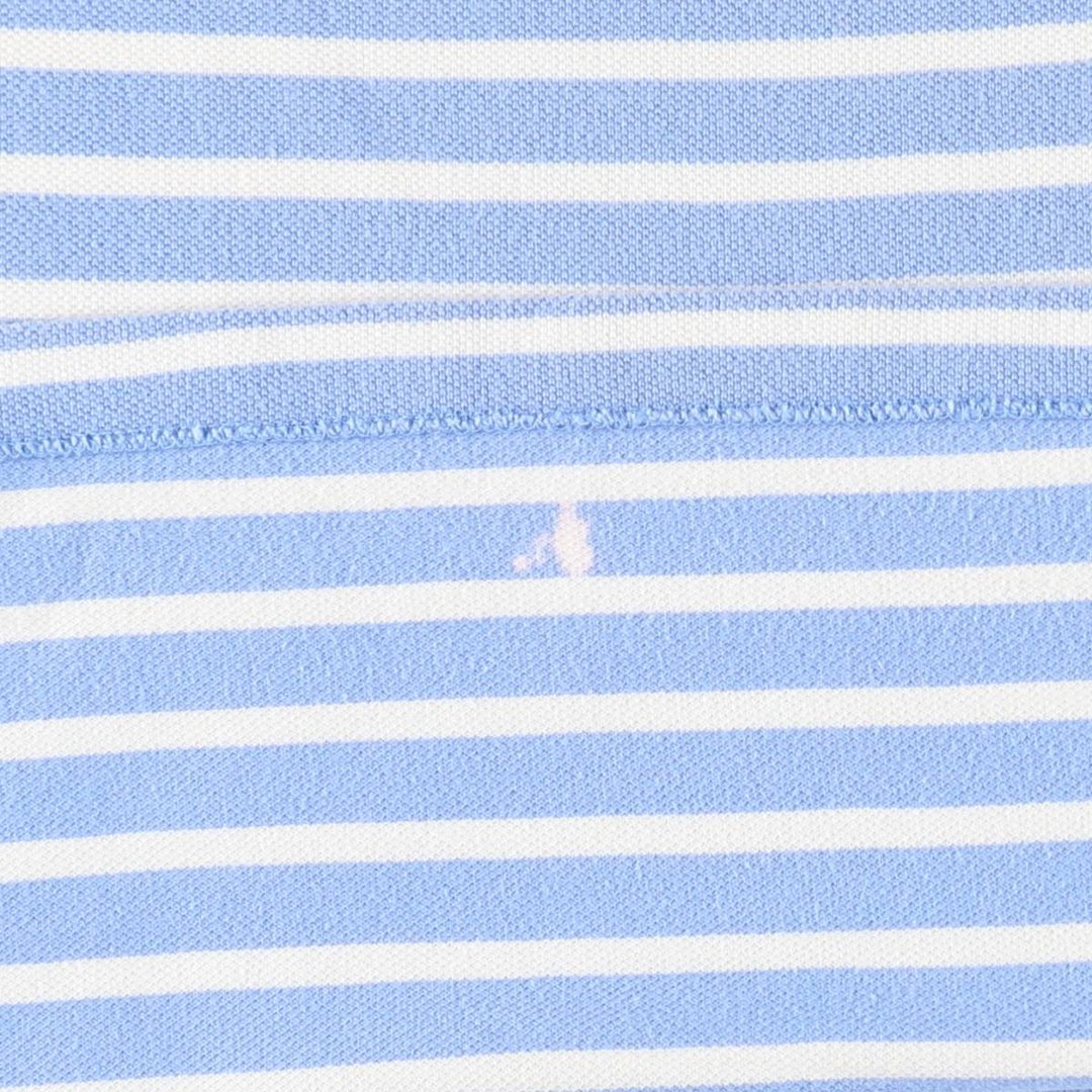 Ralph Lauren POLO RALPH LAUREN Short Sleeve Striped Polo Shirt Men's Size L cotton Blue type light blue Vintage Second Hand