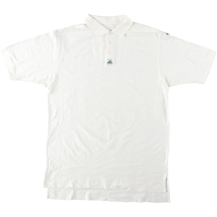 Adidas short sleeve polo shirt, men's XL size cotton white type Vintage Second Hand