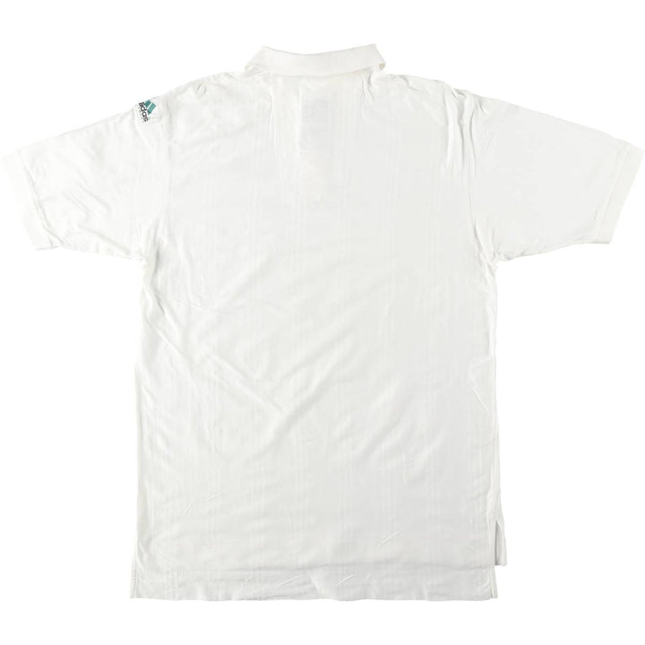 Adidas short sleeve polo shirt, men's XL size cotton white type Vintage Second Hand
