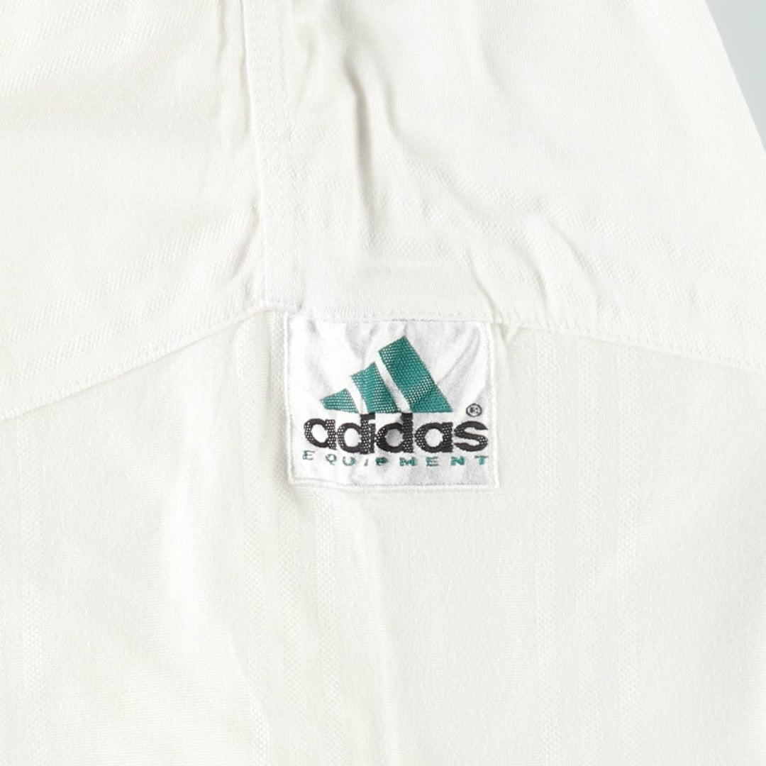 Adidas short sleeve polo shirt, men's XL size cotton white type Vintage Second Hand