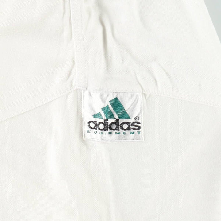 Adidas short sleeve polo shirt, men's XL size cotton white type Vintage Second Hand