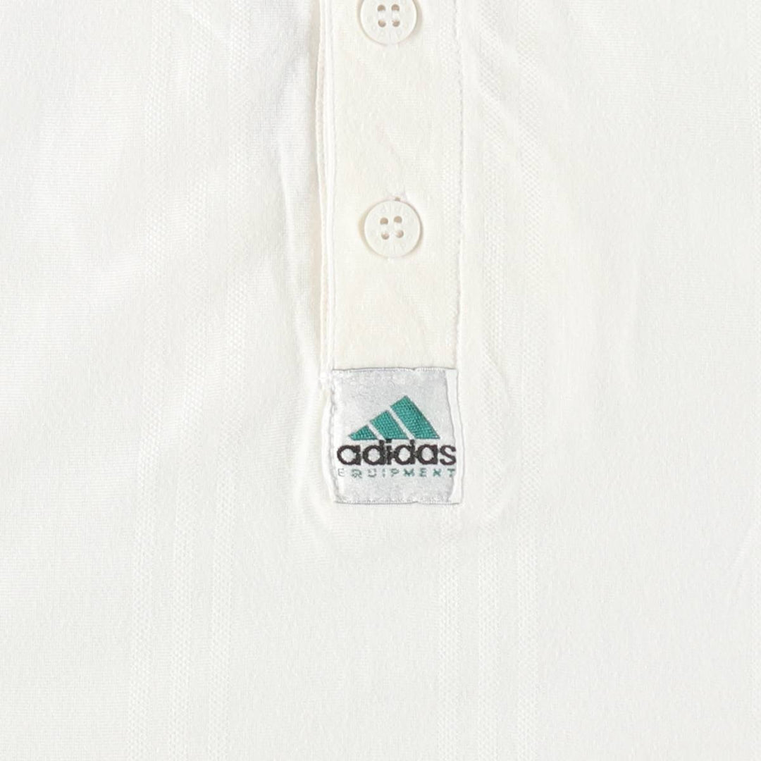 Adidas short sleeve polo shirt, men's XL size cotton white type Vintage Second Hand