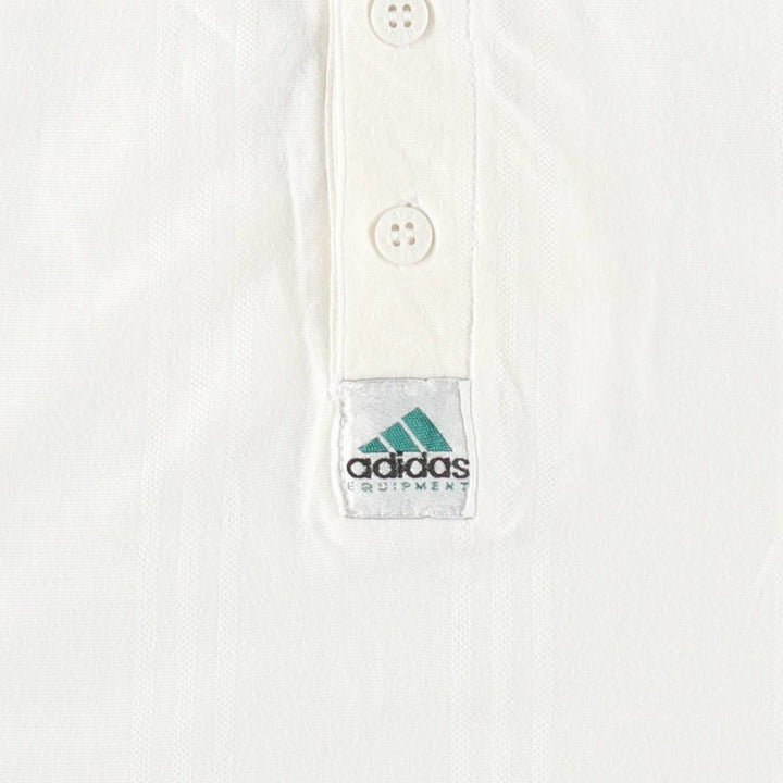 Adidas short sleeve polo shirt, men's XL size cotton white type Vintage Second Hand