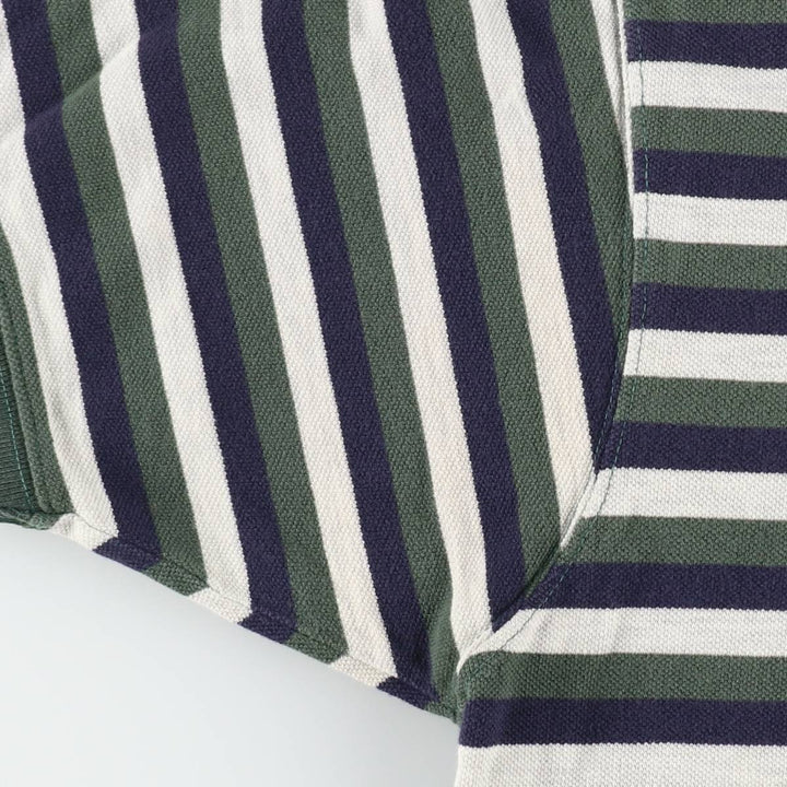 Ralph Lauren CHAPS Multi-stripe Short-Sleeve Polo Shirt, Men's Size L (approx.) cotton green type Vintage Second Hand