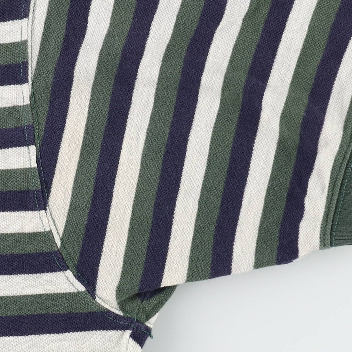 Ralph Lauren CHAPS Multi-stripe Short-Sleeve Polo Shirt, Men's Size L (approx.) cotton green type Vintage Second Hand
