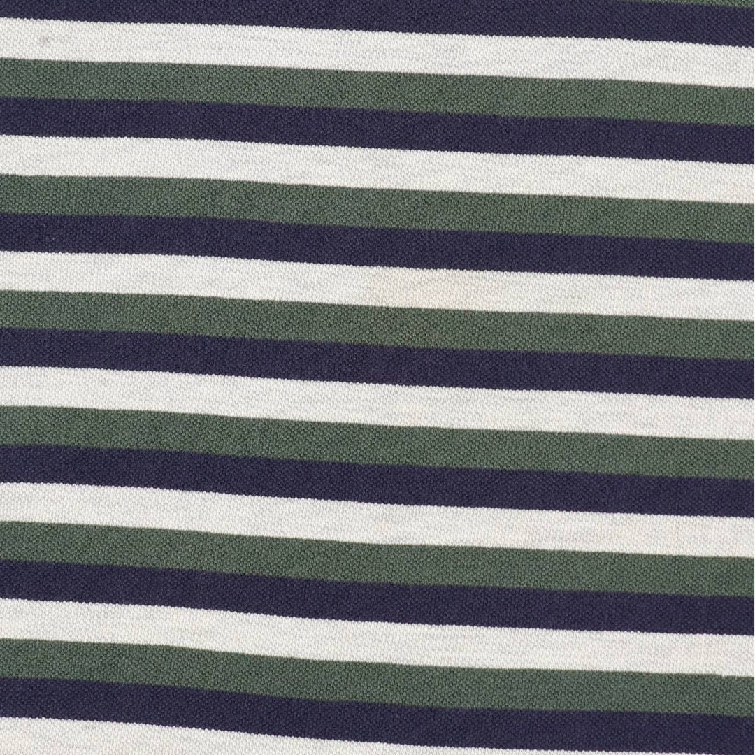 Ralph Lauren CHAPS Multi-stripe Short-Sleeve Polo Shirt, Men's Size L (approx.) cotton green type Vintage Second Hand