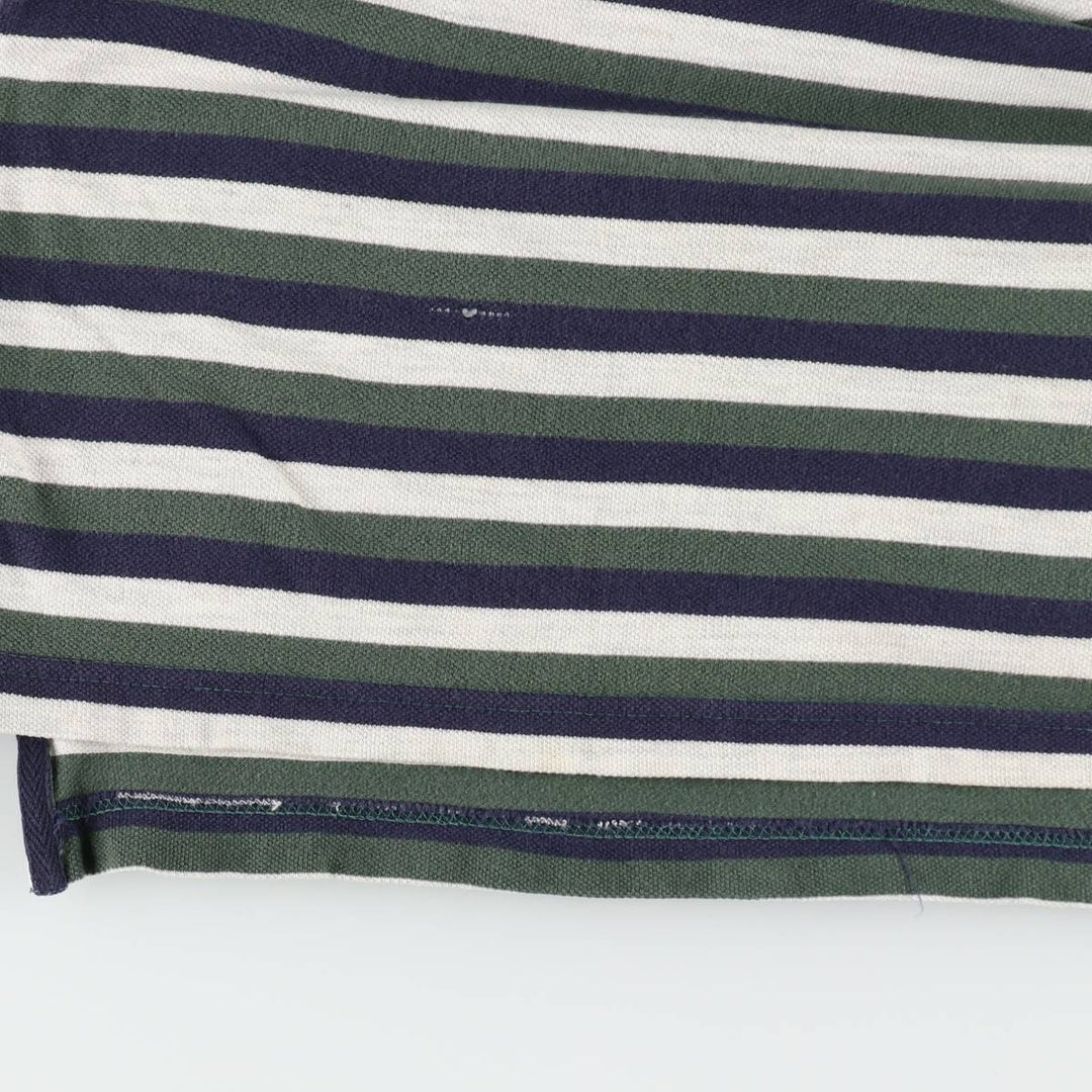 Ralph Lauren CHAPS Multi-stripe Short-Sleeve Polo Shirt, Men's Size L (approx.) cotton green type Vintage Second Hand