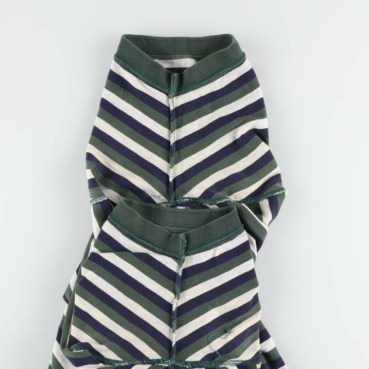Ralph Lauren CHAPS Multi-stripe Short-Sleeve Polo Shirt, Men's Size L (approx.) cotton green type Vintage Second Hand