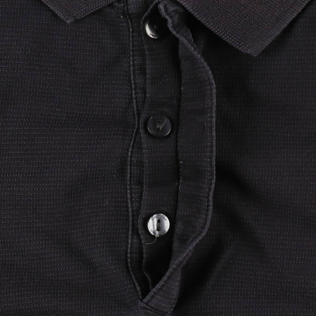 Calvin Klein SLIM FIT Short-Sleeve Polo Shirt, Men's Size L (approx.) cotton black type Vintage Second Hand