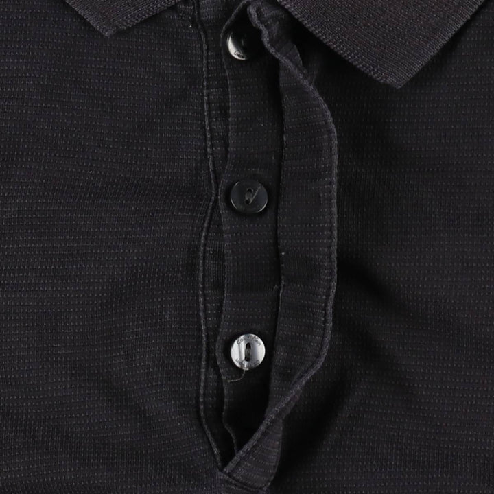 Calvin Klein SLIM FIT Short-Sleeve Polo Shirt, Men's Size L (approx.) cotton black type Vintage Second Hand