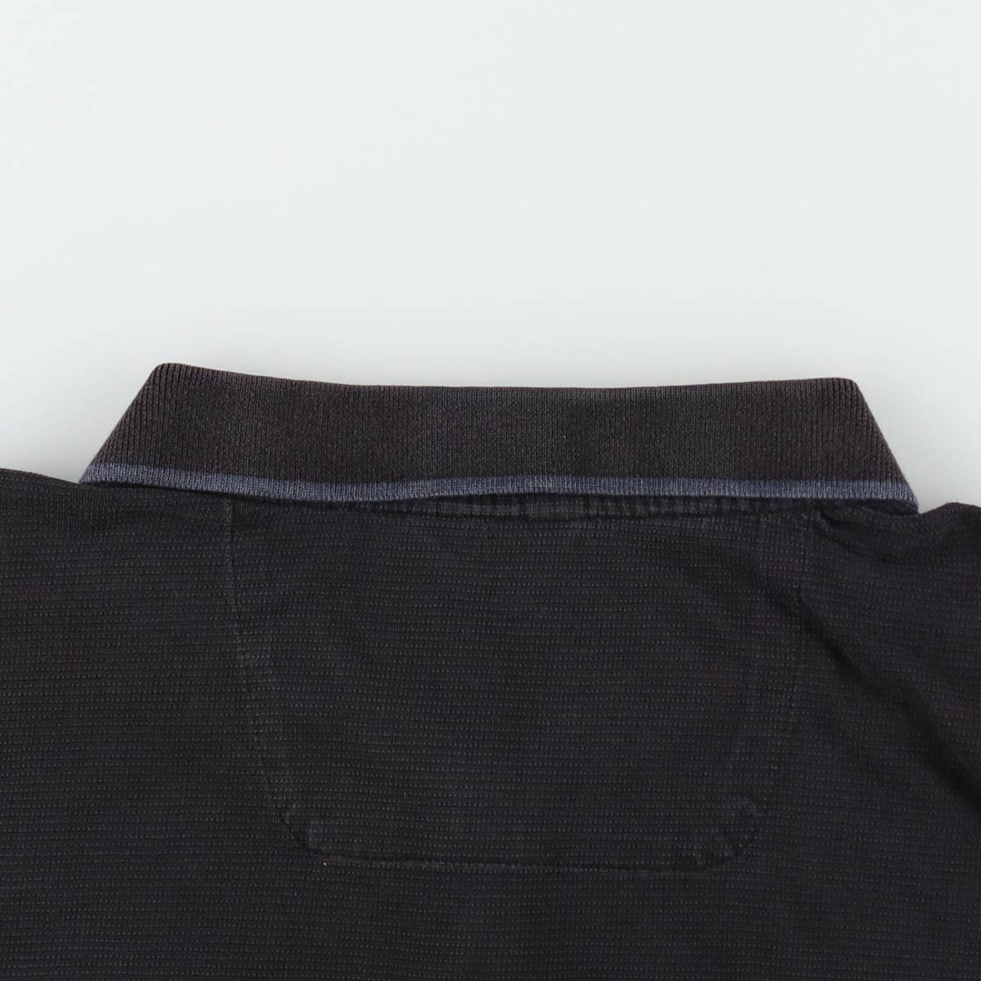Calvin Klein SLIM FIT Short-Sleeve Polo Shirt, Men's Size L (approx.) cotton black type Vintage Second Hand