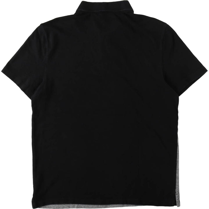 Calvin Klein short-sleeved polo shirt, men's size M (approx.) cotton black type Vintage Second Hand