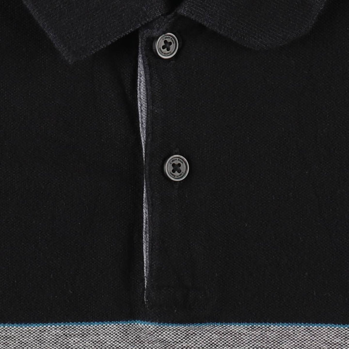 Calvin Klein short-sleeved polo shirt, men's size M (approx.) cotton black type Vintage Second Hand