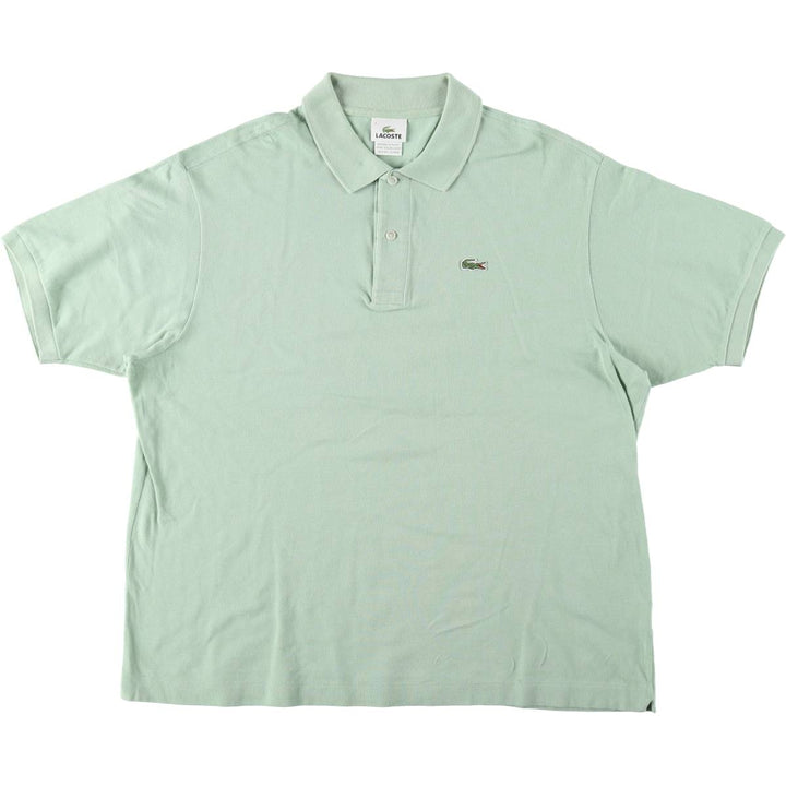 Lacoste (LACOSTE) French design short-sleeved polo shirt, made in El Salvador, size 7 (equivalent to men's XXL). cotton Mint green Vintage Second Hand
