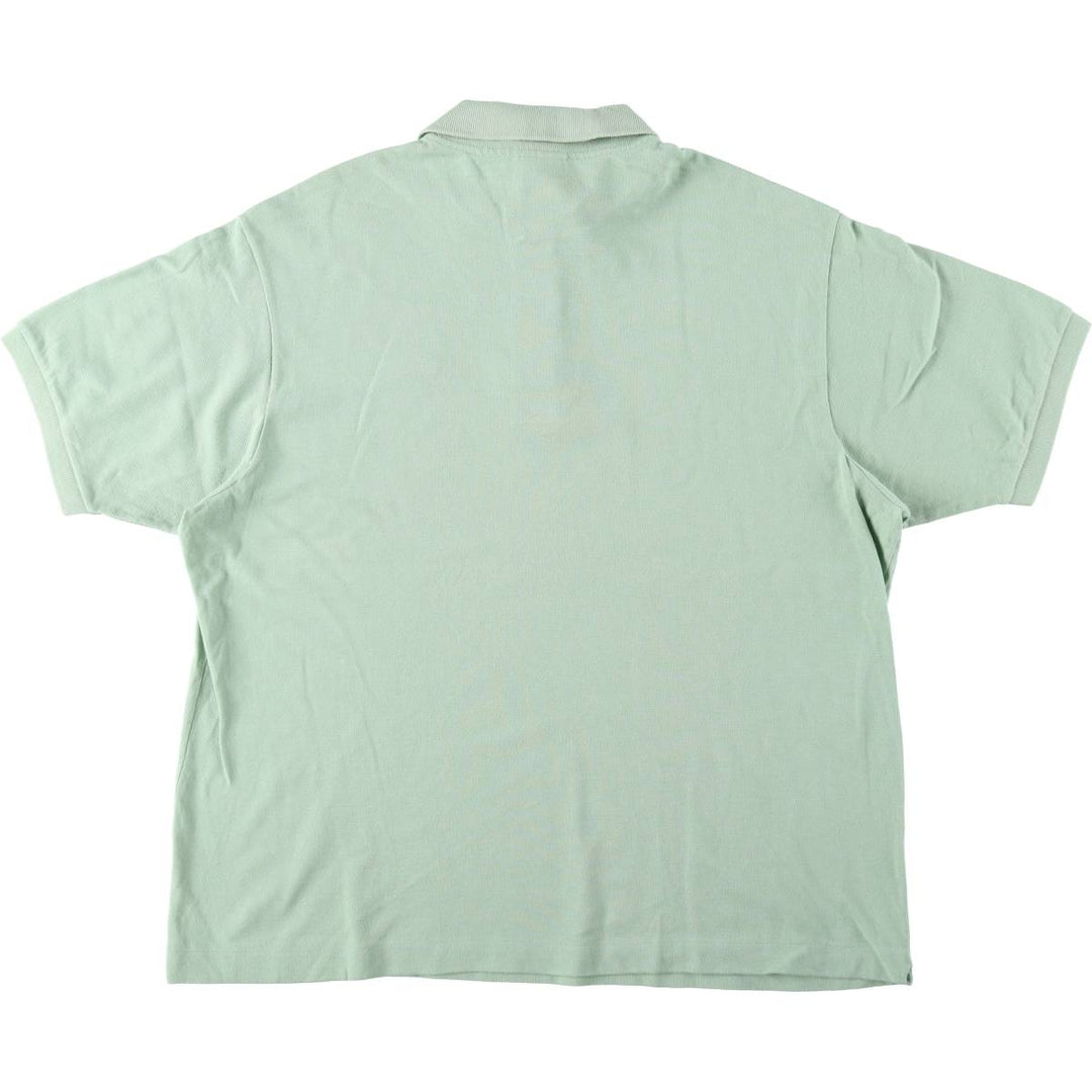 Lacoste (LACOSTE) French design short-sleeved polo shirt, made in El Salvador, size 7 (equivalent to men's XXL). cotton Mint green Vintage Second Hand
