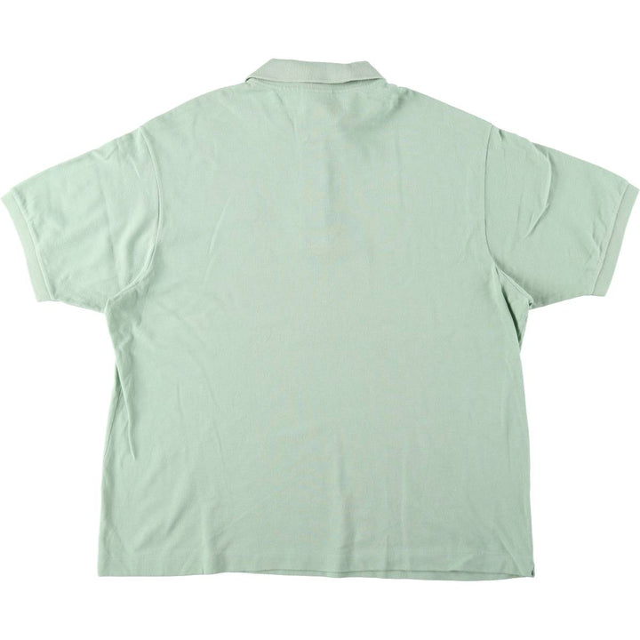 Lacoste (LACOSTE) French design short-sleeved polo shirt, made in El Salvador, size 7 (equivalent to men's XXL). cotton Mint green Vintage Second Hand